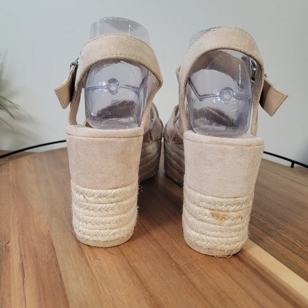 Madden NYC Charlette Strappy Sandal Wedge Espadrilles Size 8.5